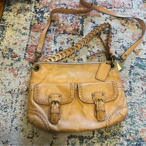Coach Poppy Vachetta Whipstitch Crossbody Bag